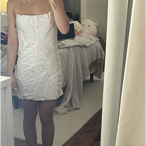 white zara dress